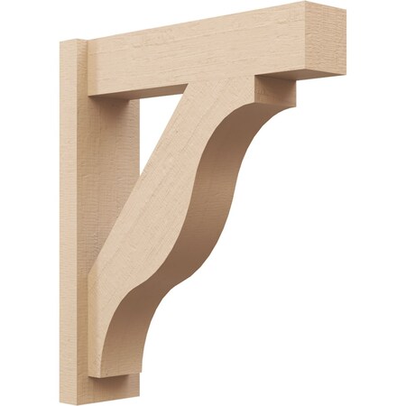 Ekena Millwork 6-in W x 22-in D x 26-in H Funston Block Rough Cedar Woodgrain TimberThane Outlooker, Primed Tan OUTUR060X22X26FST44RCPR